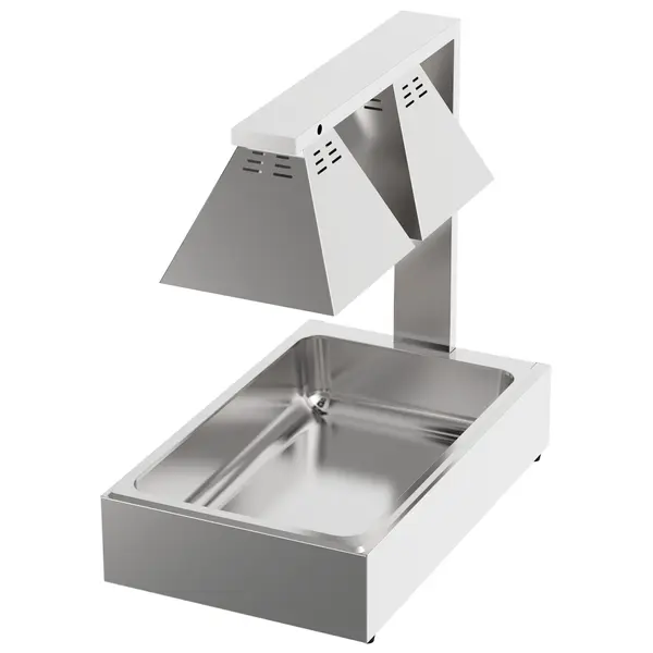 Warmhoudbrug | RVS | 1/1 GN | 2x 250W | Incl. Lampen | 343x559x569(h)mm