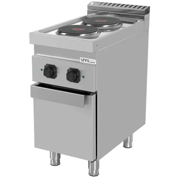 Fornuis | 700 SERIE | Elektrisch | 2 Kookpunten (Ø220) | 5.2kW (400V) | Neutrale Vak | 400x700x850(h)mm