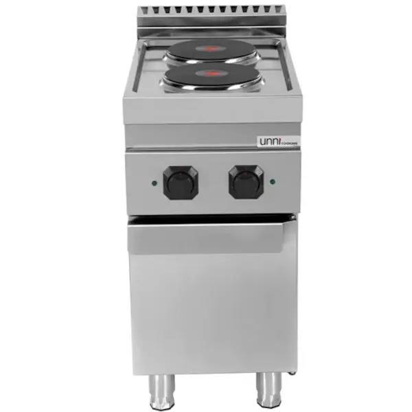 Fornuis | 700 SERIE | Elektrisch | 2 Kookpunten (Ø220) | 5.2kW (400V) | Neutrale Vak | 400x700x850(h)mm