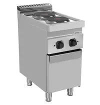 UNNI-COOKING Fornuis | 700 SERIE | Elektrisch | 2 Kookpunten (Ø220) | 5.2kW (400V) | Neutrale Vak | 400x700x850(h)mm