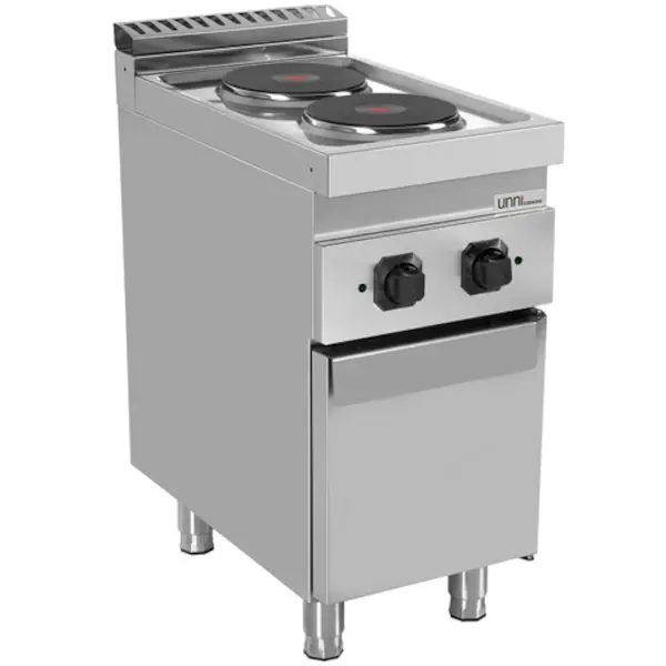 Fornuis | 700 SERIE | Elektrisch | 2 Kookpunten (Ø220) | 5.2kW (400V) | Neutrale Vak | 400x700x850(h)mm