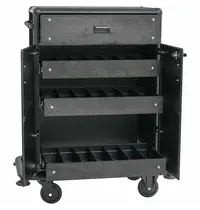 WAS Germany Minibar Bijvulwagen | Aluminium/Kunststof | 3 Niveaus | Wielen (Geremd) | 870x480x1300()mm