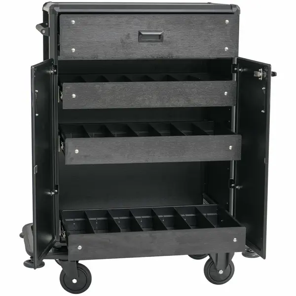 Minibar Bijvulwagen | Aluminium/Kunststof | 3 Niveaus | Wielen (Geremd) | 870x480x1300()mm