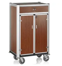 WAS Germany Minibar Bijvulwagen | Aluminium/Hout | 3 Niveaus | Wielen (Geremd) | 850x600x1350()mm 