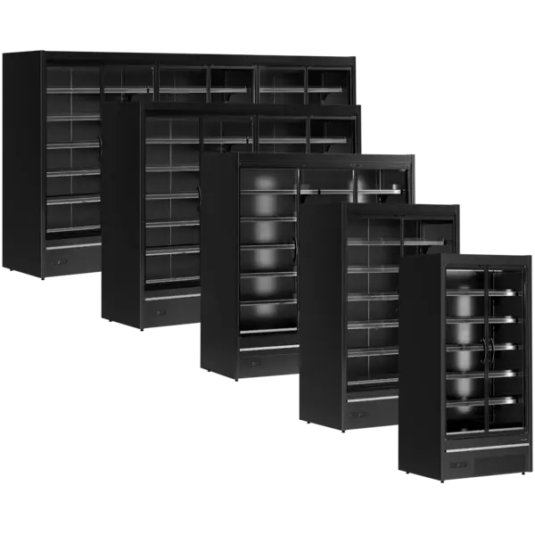 Wandkoeling | MDCA | Zwart | -1°C/+5°C | Geforceerd | Draaideuren | Koppelbaar | Bluetooth + App | 3830x805x2095(h)mm