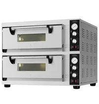 CombiSteel Pizzaoven | Elektrisch | 4+4x Ø30cm | 20°C/350°C | 8.4kW (400V) | 880x810x720(h)mm 