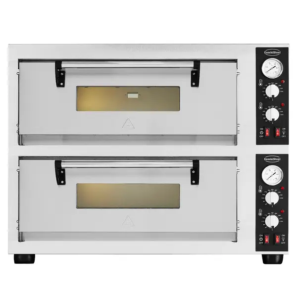 Pizzaoven | Elektrisch | 4+4x Ø30cm | 20°C/350°C | 8.4kW (400V) | 880x810x720(h)mm