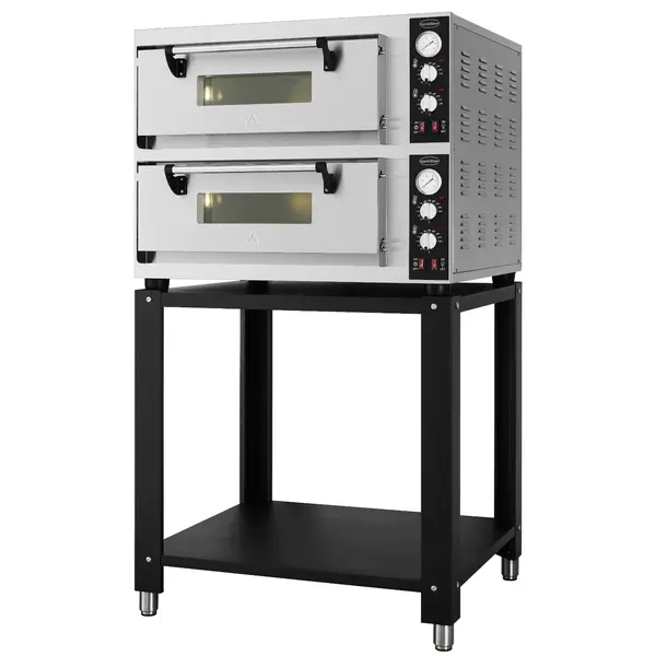 Pizzaoven | Elektrisch | 4+4x Ø30cm | 20°C/350°C | 8.4kW (400V) | 880x810x720(h)mm