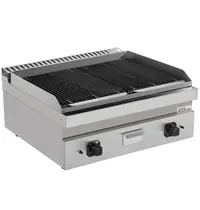 UNNI-COOKING Lavasteengrill | 700 SERIE | Gas | Oppervlak 740x500 (Gietijzer) | 18kW | Piëzo Ontsteking | 800x700x300/350(h)mm