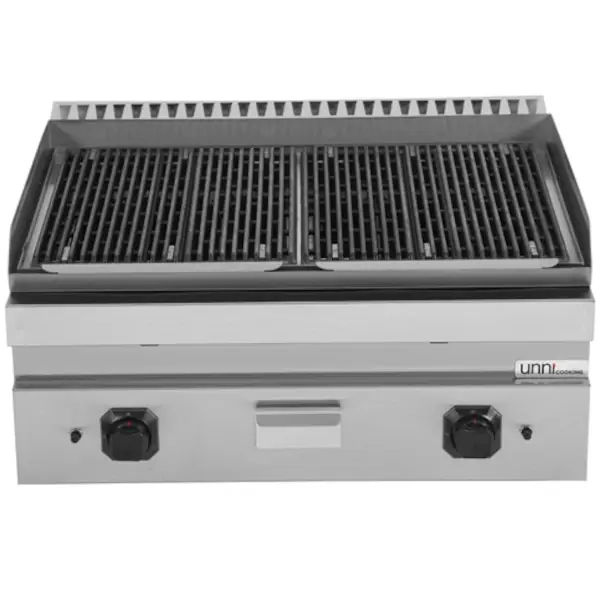 Lavasteengrill | 700 SERIE | Gas | Oppervlak 740x500 (Gietijzer) | 18kW | Piëzo Ontsteking | 800x700x300/350(h)mm