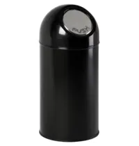 V-Part Afvalbak | Metaal/Kunststof | Zwart | 40L | Duwdeksel | Ø315x670(h)mm 