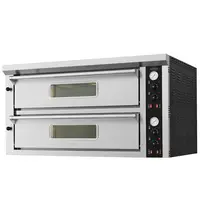 CombiSteel Pizzaoven | Elektrisch | 6+6x Ø33cm | 20°C/350°C | 13.2kW (400V) | 1370x880x765(h)mm 
