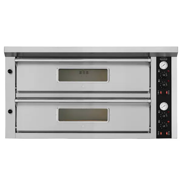 Pizzaoven | Elektrisch | 6+6x Ø33cm | 20°C/350°C | 13.2kW (400V) | 1370x880x765(h)mm