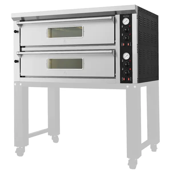 Pizzaoven | Elektrisch | 6+6x Ø33cm | 20°C/350°C | 13.2kW (400V) | 1370x880x765(h)mm