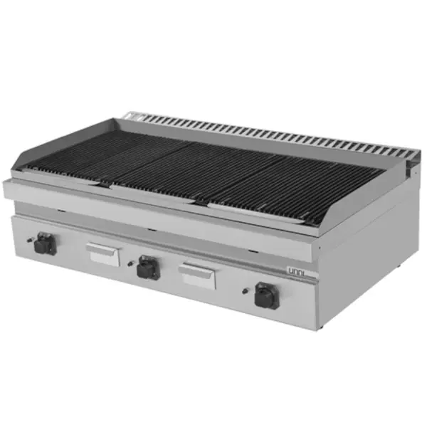 Lavasteengrill | 700 SERIE | Gas | Oppervlak Gietijzer | 27kW | Piëzo Ontsteking | 1200x700x300/350(h)mm