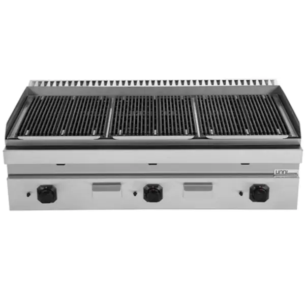 Lavasteengrill | 700 SERIE | Gas | Oppervlak Gietijzer | 27kW | Piëzo Ontsteking | 1200x700x300/350(h)mm