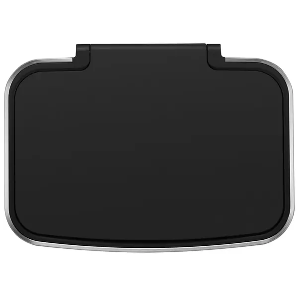 Pedaalemmer | HANA | Kunststof/RVS | Zwart | 45L | Klapdeksel | Wielen | 409x297x652(h)mm