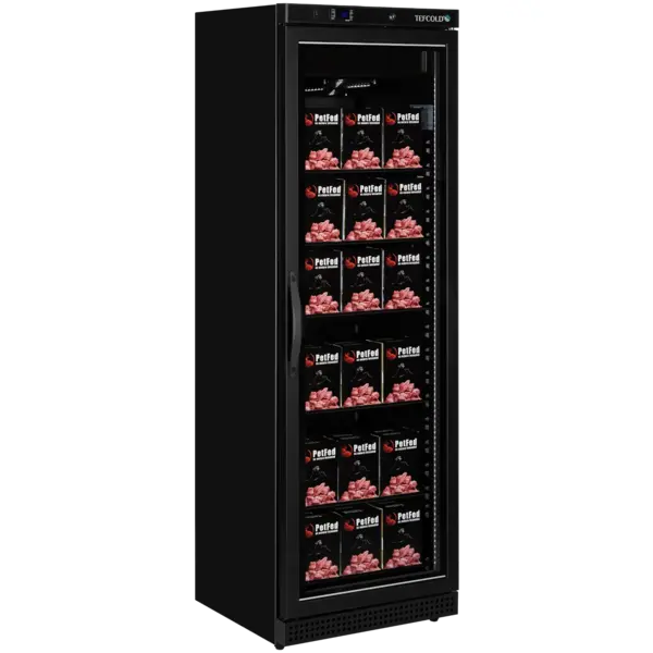 Vrieskast | SERIE U | 400L | Zwart | -10°C/-24°C | Geforceerd | Wielen | 600x585x1855(h)mm