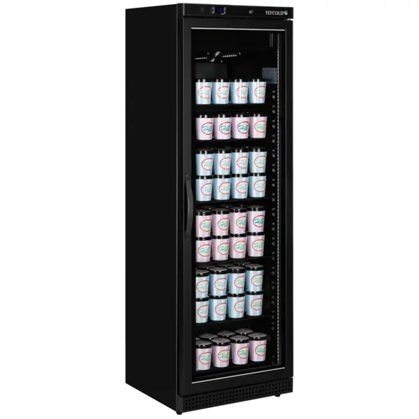 Vrieskast | SERIE U | 400L | Zwart | -10°C/-24°C | Geforceerd | Wielen | 600x585x1855(h)mm