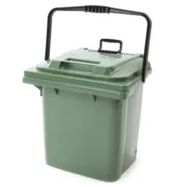 Luxus Afvalbak | Kunststof | Groen | 45L | Klapdeksel | Wielen | 493x379x737(h)mm 