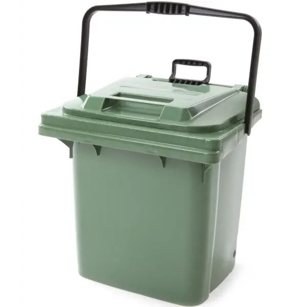 Afvalbak | Kunststof | Groen | 45L | Klapdeksel | Wielen | 493x379x737(h)mm