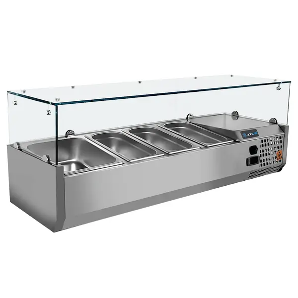 Opzetkoelvitrine | 2x 1/3 GN + 1x 1/2 GN | +2°C/+8°C | 1000x395x435(h)mm