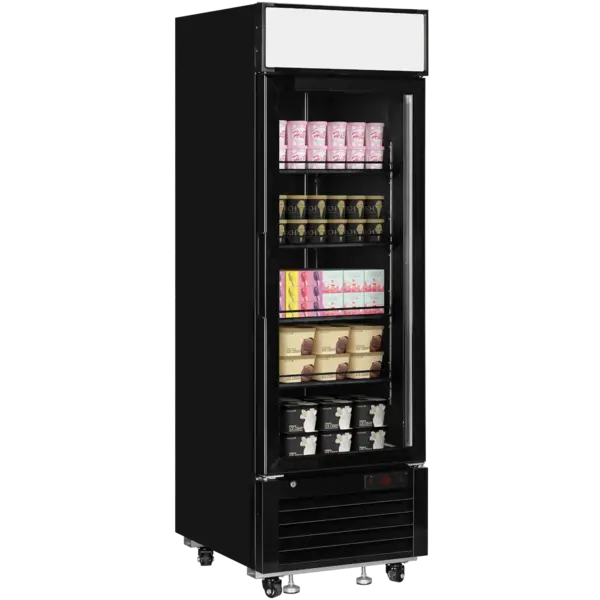 Vrieskast | SERIE LG-B | 496L | Zwart | -14°C/-25°C | Geforceerd | Wielen | 685x805x2065(h)mm