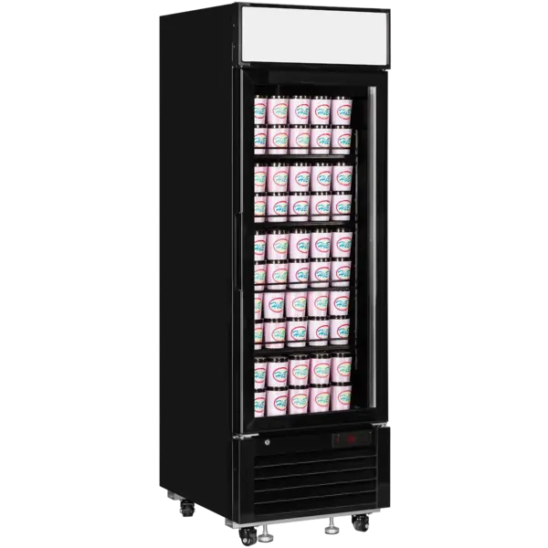 Vrieskast | SERIE LG-B | 496L | Zwart | -14°C/-25°C | Geforceerd | Wielen | 685x805x2065(h)mm