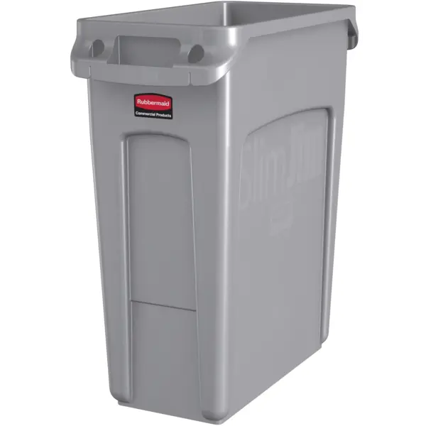 Afvalbak | SLIM JIM | Kunststof | Grijs | 60L | Open | 279x558x635(h)mm