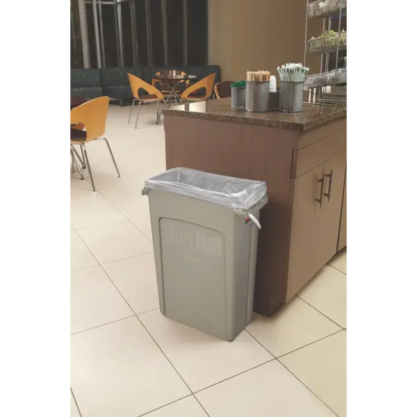 Afvalbak | SLIM JIM | Kunststof | Grijs | 60L | Open | 279x558x635(h)mm