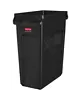 Rubbermaid Afvalbak | SLIM JIM | Kunststof | Zwart | 60L | Open | 279x558x635(h)mm 