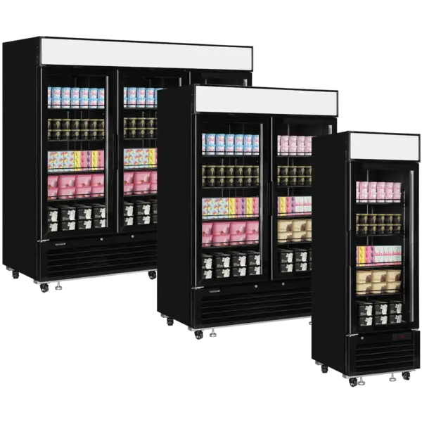 Vrieskast | SERIE LG-B | 1108L | Zwart | -14°C/-25°C | Geforceerd | Draaideuren | Wielen | 1382x805x2065(h)mm