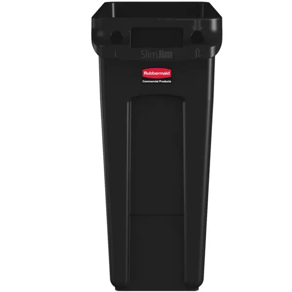 Afvalbak | SLIM JIM | Kunststof | Zwart | 60L | Open | 279x558x635(h)mm