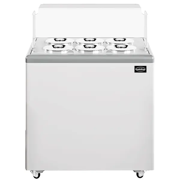 Schepijsvitrine | ZANZIBAR | Energiezuinig | 260L | 6x 7L | -10°C/-20°C | Statisch | Gekoelde Reserve | Wielen (Geremd) | 939x674x935/1204(h)mm