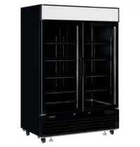 Tefcold Vrieskast | SERIE LG-B | 1108L | Zwart | -14°C/-25°C | Geforceerd | Draaideuren | Wielen | 1382x805x2065(h)mm