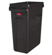 Rubbermaid Afvalbak | SLIM JIM | Kunststof | Bruin | 60L | Open | Afvalscheiding | 279x558x635(h)mm
