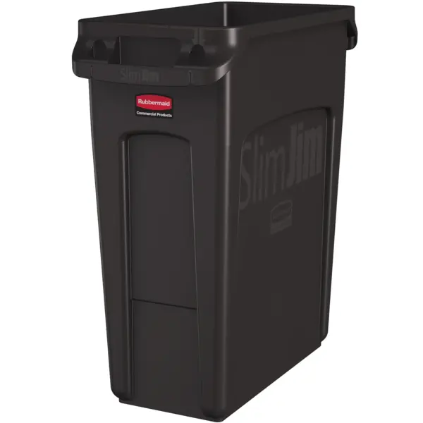 Afvalbak | SLIM JIM | Kunststof | Bruin | 60L | Open | 279x558x635(h)mm