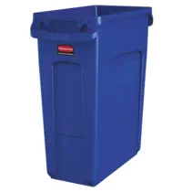 Rubbermaid Afvalbak | SLIM JIM | Kunststof | Blauw | 60L | Open | Afvalscheiding | 279x558x635(h)mm
