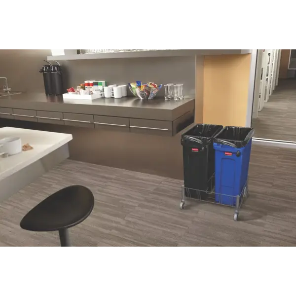 Afvalbak | SLIM JIM | Kunststof | Blauw | 60L | Open | 279x558x635(h)mm