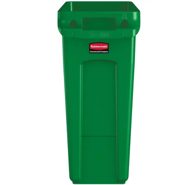 Afvalbak | SLIM JIM | Kunststof | Groen | 60L | Open | 279x558x635(h)mm