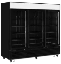 Tefcold Vrieskast | SERIE LG-B | 2050L | Zwart | -14°C/-25°C | Geforceerd | Draaideuren | Wielen | 2079x805x2065(h)mm