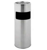 V-Part Afvalbak + Asbak | RVS | 12.5L | Open | Ø250x610(h)mm 