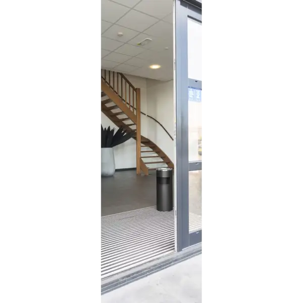 Afvalbak + Asbak | Staal | Zwart | 12.5L | Open | Ø250x610(h)mm