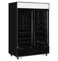 Tefcold Koelkast | SERIE LG-B | 1108L | Zwart | +1°C/+8°C | Geforceerd | Draaideuren | Wielen | 1382x805x2065(h)mm 