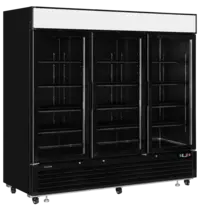 Tefcold Koelkast | SERIE LG-B | 2050L | Zwart | +1°C/+8°C | Geforceerd | Draaideuren | Wielen | 2079x805x2065(h)mm 