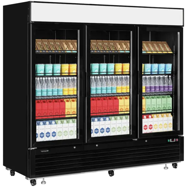 Koelkast | SERIE LG-B | 2050L | Zwart | +1°C/+8°C | Geforceerd | Draaideuren | Wielen | 2079x805x2065(h)mm