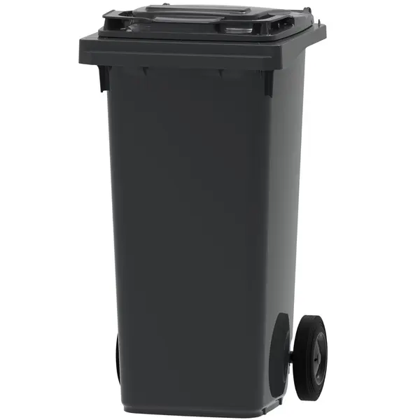 Rolcontainer | Kunststof | Grijs | 120L | Klapdeksel | Afvalscheiding | Wielen | 479x555x974(h)mm