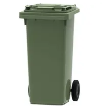 Luxus Rolcontainer | Kunststof | Groen | 120L | Klapdeksel | Afvalscheiding | Wielen | 479x555x974(h)mm