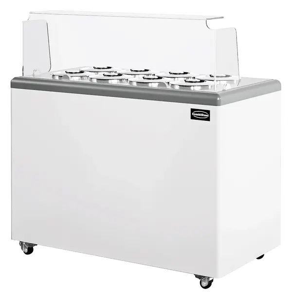 Schepijsvitrine | ZANZIBAR | Energiezuinig | 360L | 8x 7L | -10°C/-20°C | Statisch | Gekoelde Reserve | Wielen (Geremd) | 1214x674x935/1204(h)mm