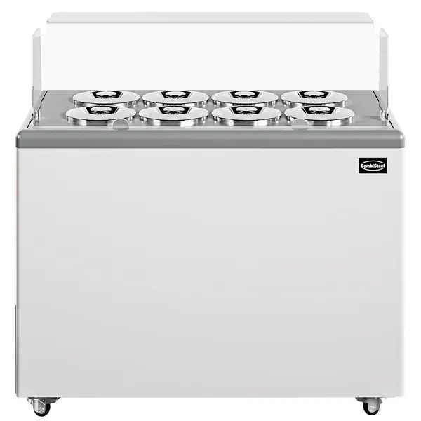 Schepijsvitrine | ZANZIBAR | Energiezuinig | 360L | 8x 7L | -10°C/-20°C | Statisch | Gekoelde Reserve | Wielen (Geremd) | 1214x674x935/1204(h)mm